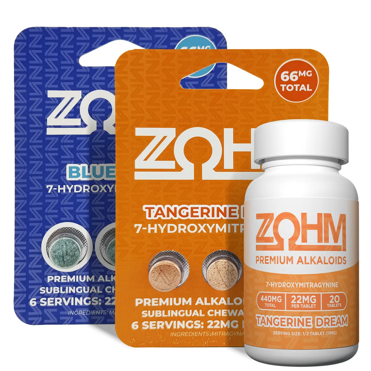Zohm 7 OH Kratom Extract Chewable Tablets 22 mg 3 count