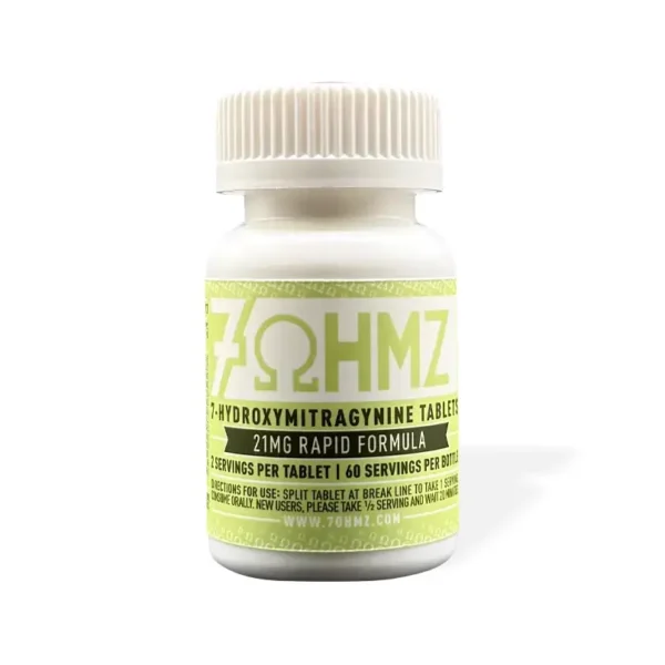 7OHMZ 7-hydroxy Kratom Leaf Extract Chewable Tablets 21 mg 30 Count Original