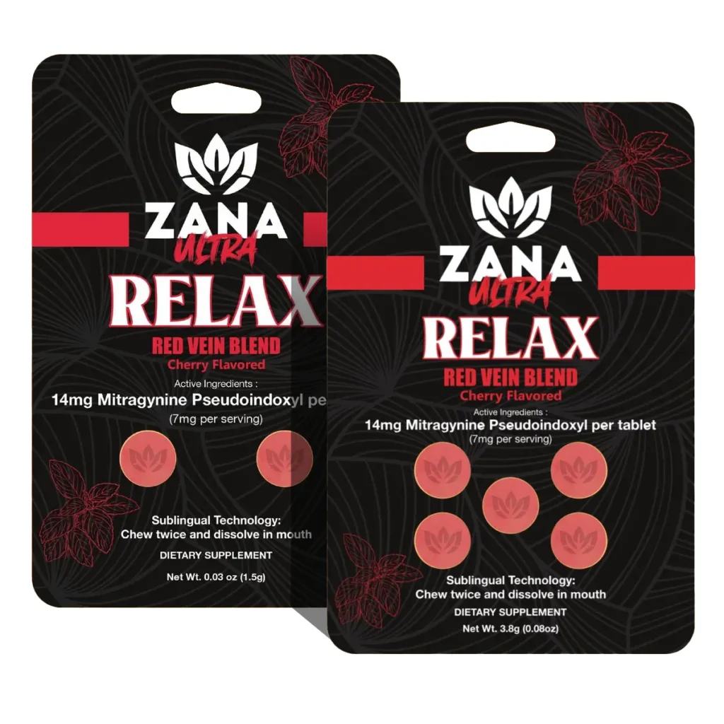 Zana Ultra Pseudo Relax Red Vein Blend Tablets 14 mg