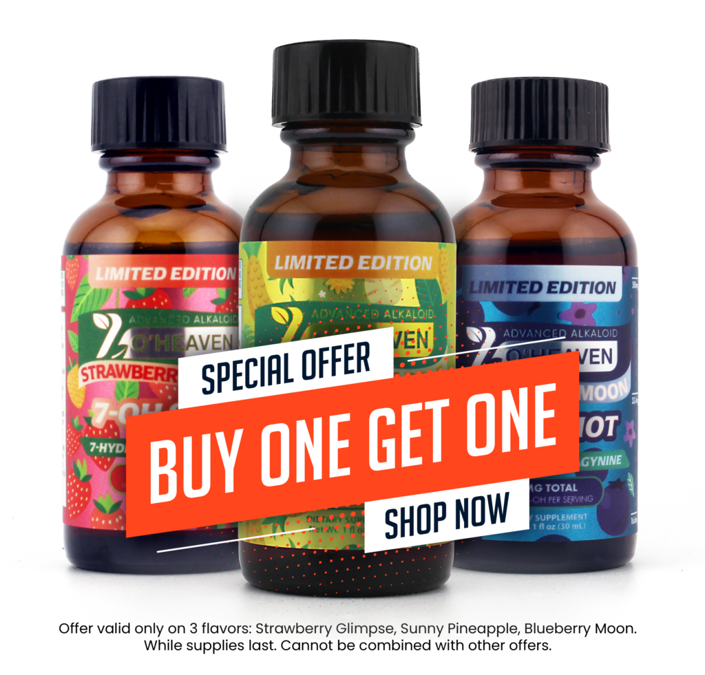 7 OHeaven 7-OH Kratom Alkaloid Extract Shot 50MG 30ML BOGO
