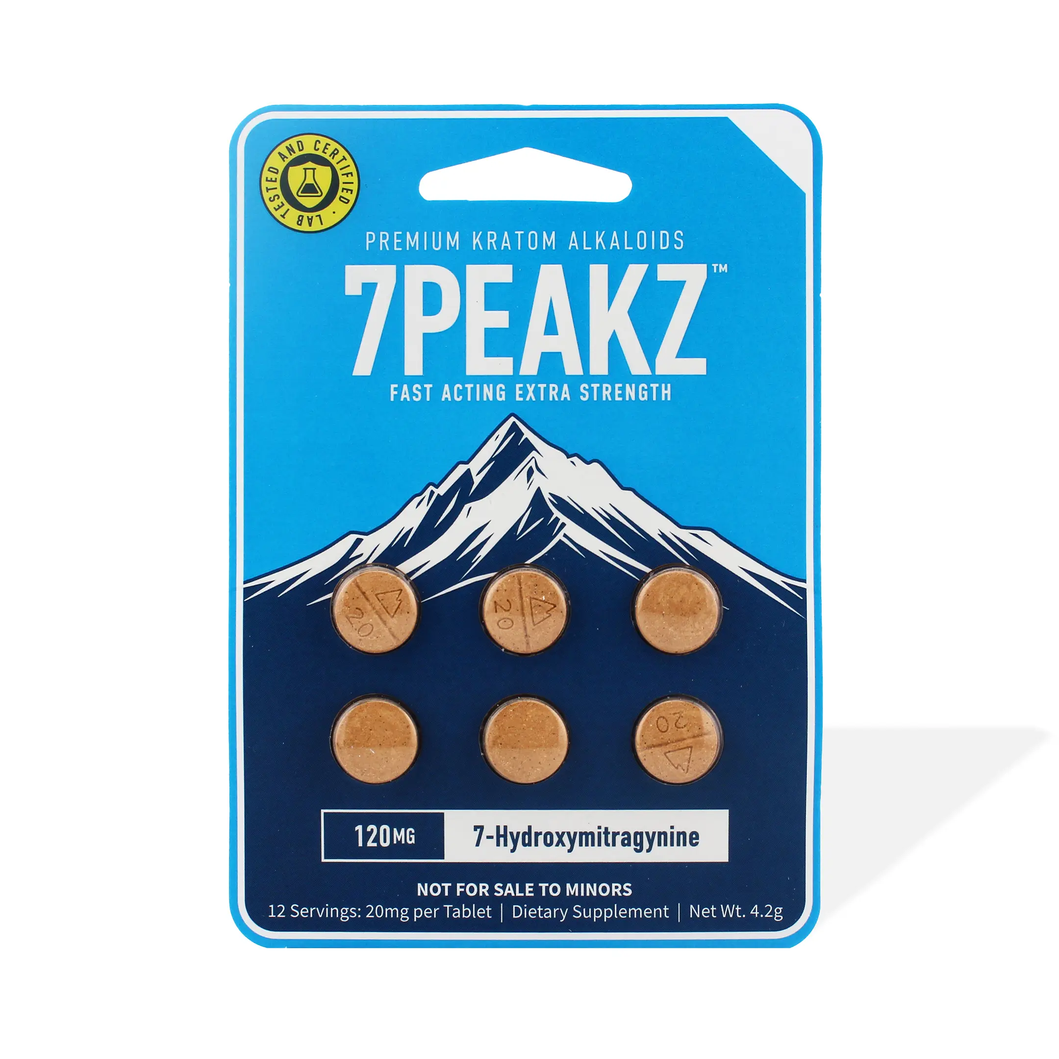 7Peakz 7-Hydroxy Kratom Extract Chewable Tablets 20 mg 6 Count