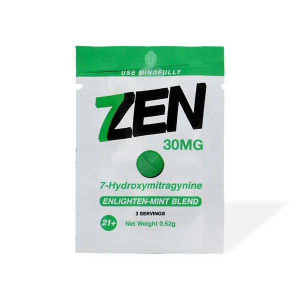 7Zen 7-Hydroxymitragynine Extract Chewable Tablets 30 mg 1 Count Enlighten-Mint Blend