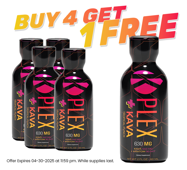 K-plex Kava Kratom Extract Shot 630 mg Buy 4 get 1 Free