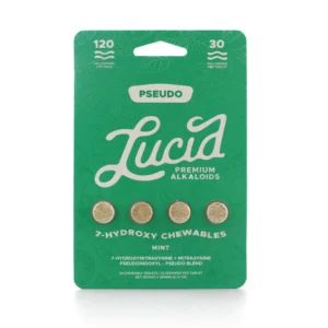 Lucid 7-Hydroxy Pseudo Blend Chewable Tablets 30 mg 4 Count Mint
