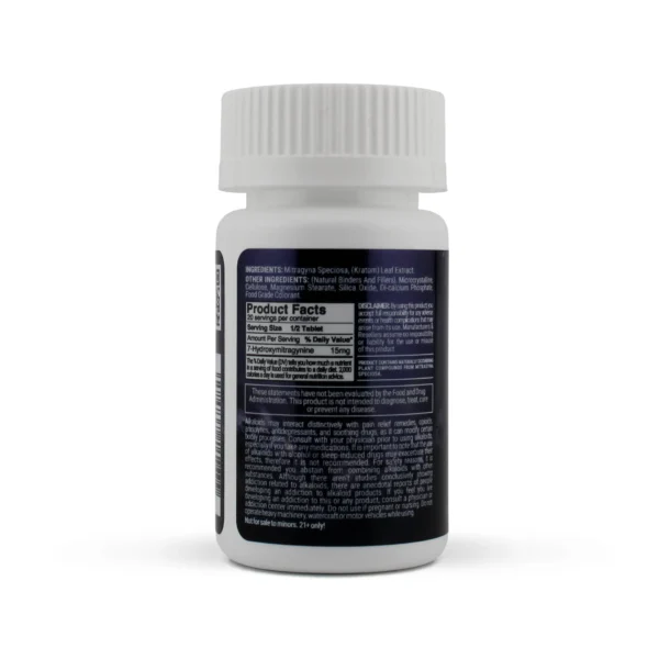 MIRX7 7-Hydroxy Extract Chewable Tablets 30 mg 10 Count Blueberry Product Facts