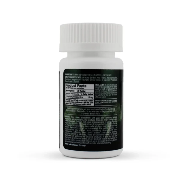 MIRX7 7-Hydroxy Extract Chewable Tablets 30 mg 10 Count Peppermint Product Facts