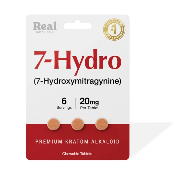 Real Botanicals 7-Hydro Chewable Tablets 20 mg 3 Count