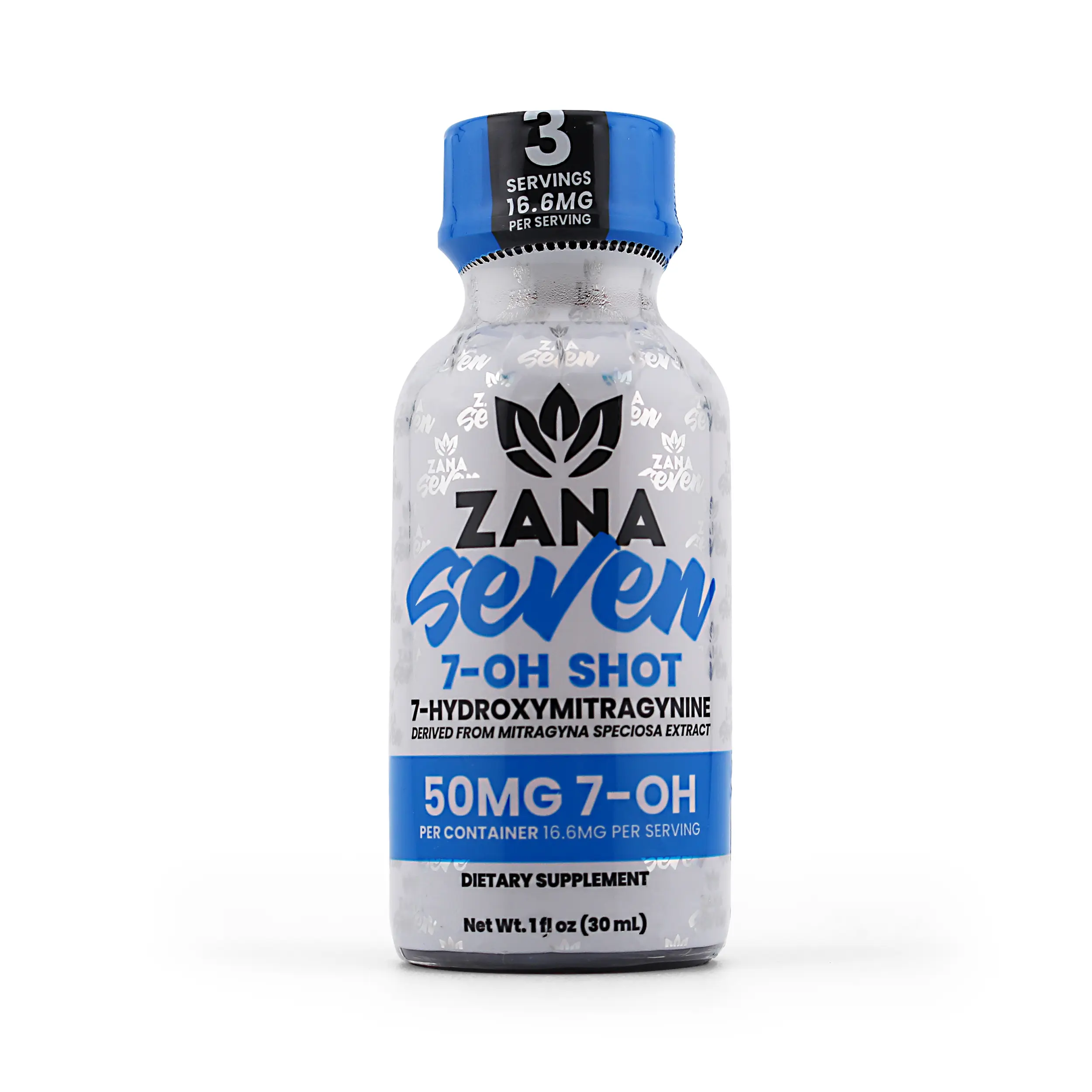 Zana Seven 7-OH Kratom Alkaloid Extract Shot 50 mg 30 ml Original
