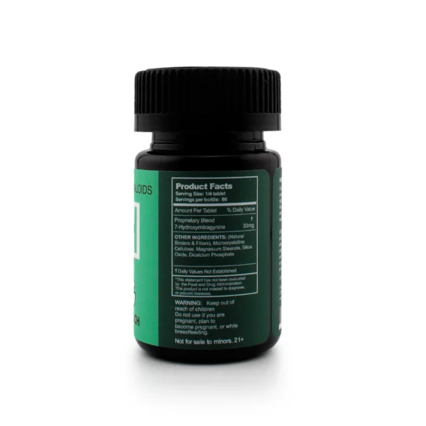 7 OH Kratom Leaf Extract Chewable Tablets 30 mg 15 Count Original Product Facts