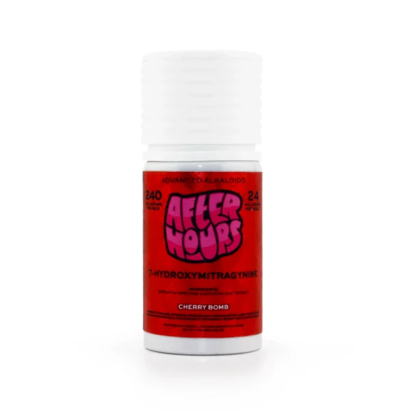 After Hours 7-Hydroxymitragynine Kratom Leaf Extract Chewable Tablets 24 mg 10 Count Cherry Bomb
