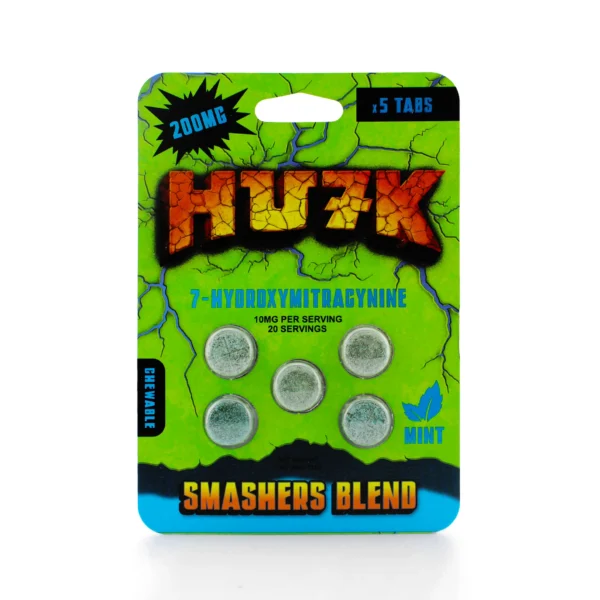Hu7k Hulk 7-Hydroxy Smashers Blend Chewable Tablets 40 mg 5 Count Mint