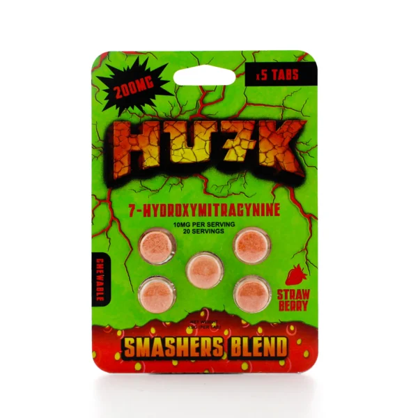 Hu7k Hulk 7-Hydroxy Smashers Blend Chewable Tablets 40 mg 5 Count Strawberry