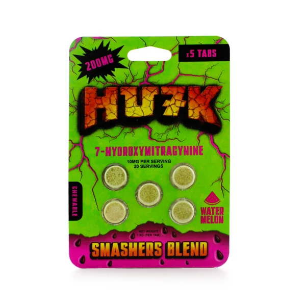 Hu7k Hulk 7-Hydroxy Smashers Blend Chewable Tablets 40 mg 5 Count Watermelon