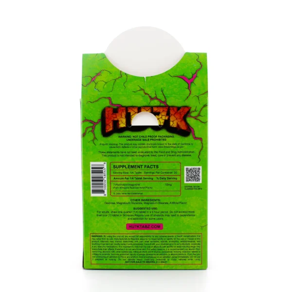 Hu7k Hulk 7-Hydroxy Smashers Blend Chewable Tablets 40 mg 5 Count Watermelon Display Box Back