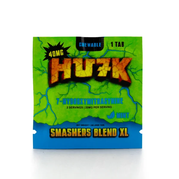 Hu7k Hulk 7-Hydroxy Smashers Blend XL Chewable Tablets 40 mg 1 Count Mint