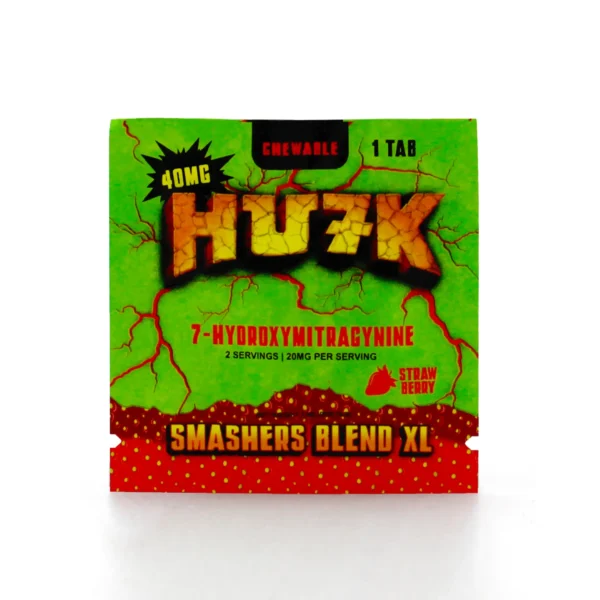 Hu7k Hulk 7-Hydroxy Smashers Blend XL Chewable Tablets 40 mg 1 Count Strawberry