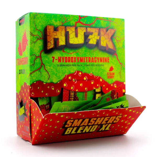 Hu7k Hulk 7-Hydroxy Smashers Blend XL Chewable Tablets 40 mg 1 Count Strawberry Display Box