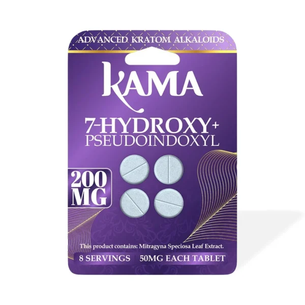Kama 7-Hydroxy Pseudo Kratom Extract Chewable Tablets 50 mg 4 Count Original
