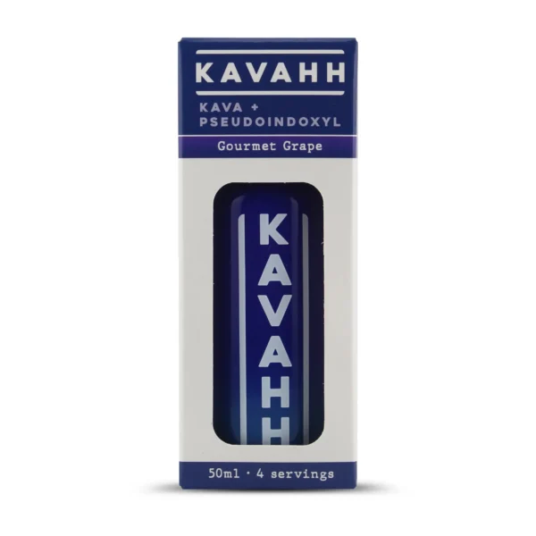 Kavahh Kava Pseudoindoxyl Relaxing Shot 50 Ml Gourmet Grape Box Front