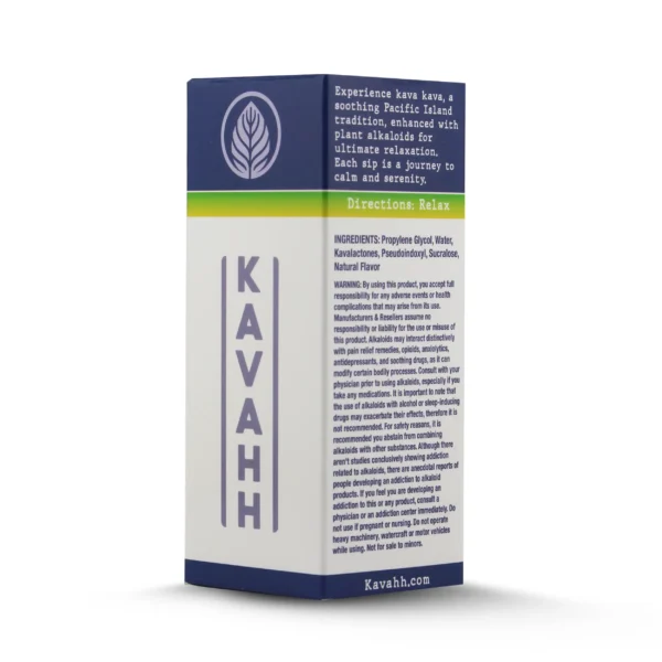 Kavahh Kava Pseudoindoxyl Relaxing Shot 50 Ml Wild Watermelon Box Angle Back
