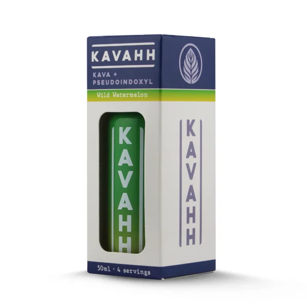 Kavahh Kava Pseudoindoxyl Relaxing Shot 50 Ml Wild Watermelon Box Angle Front