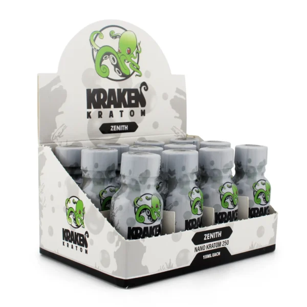Kraken Kratom Zenith Nano 250 Liquid Extract Shot Display Box