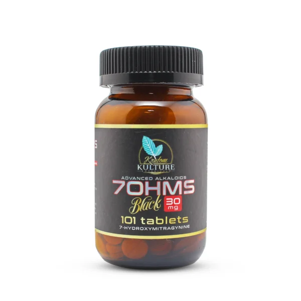 Kratom Kulture 7OHMZ Black Kratom Extract Tablets 30 mg 101 Count Front