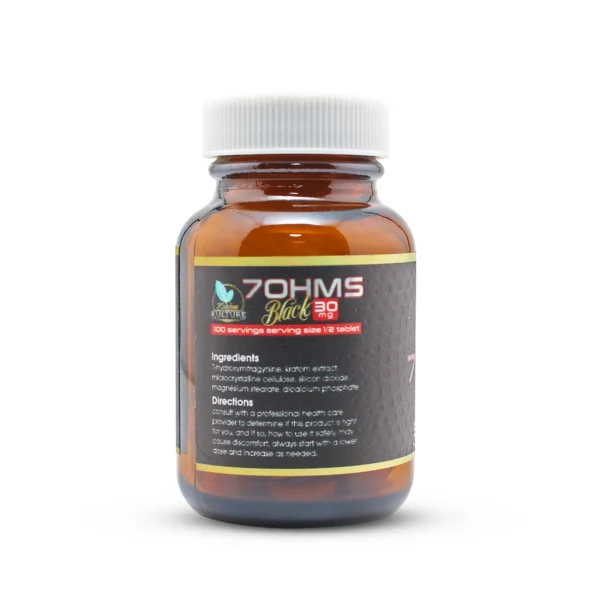 Kratom Kulture 7OHMZ Black Kratom Extract Tablets 30 mg 50 Count Ingredients