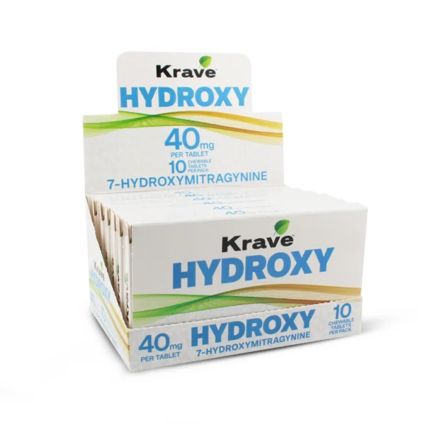 Krave Hydroxy 7 Hydroxymitragynine Chewable Tablets 40 Mg Display Box Front