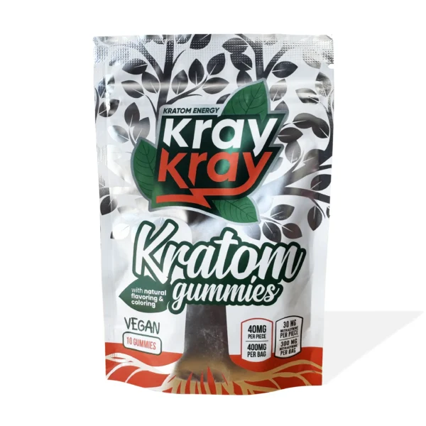 KrayKray Kratom Extract Vegan Gummies 40 mg 10 Count Classic
