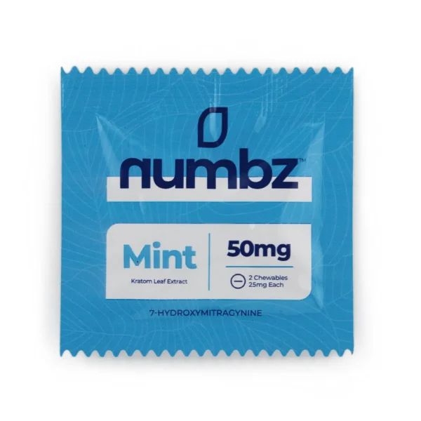 numbz Kratom Leaf Extract Chewable Tablets 25 mg