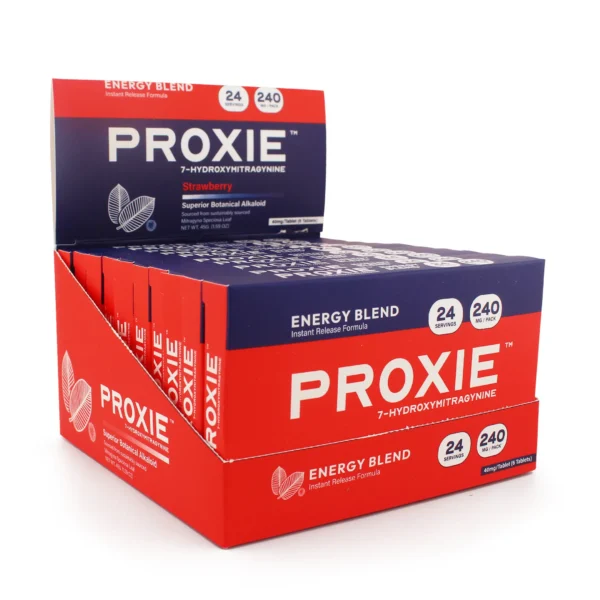 Proxie 7-Hydroxy Energy Blend Tablets 40 mg 6 Count Strawberry Display Box