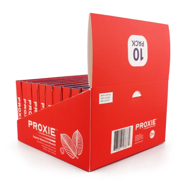 Proxie 7-Hydroxy Energy Blend Tablets 40 mg 6 Count Strawberry Display Box Back