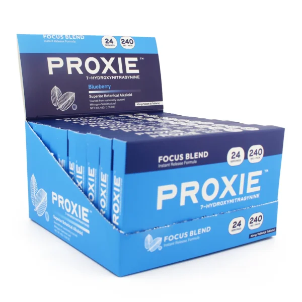 Proxie 7-Hydroxy Focus Blend Tablets 40 mg 6 Count Blueberry Display Box