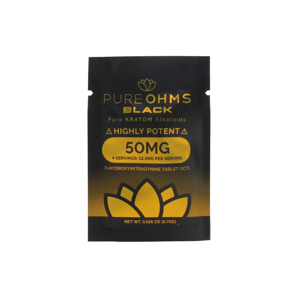 PURE OHMS Black 7-OH Extract Chewable Tablets 50 mg