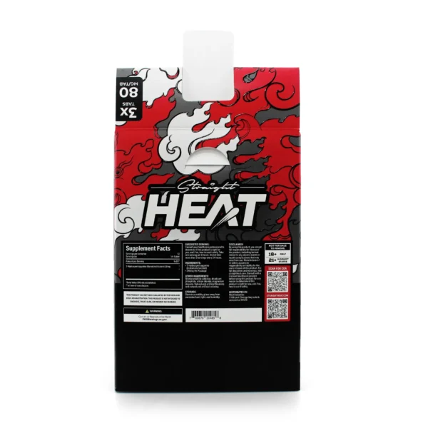 Straight Heat 7-Hydroxy Chewable Tablets 80 mg 4 Count Natural Display Box Back