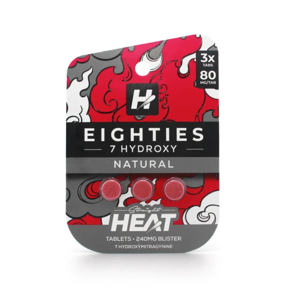Straight Heat 7-Hydroxy Chewable Tablets 80 mg 4 Count Natural Front