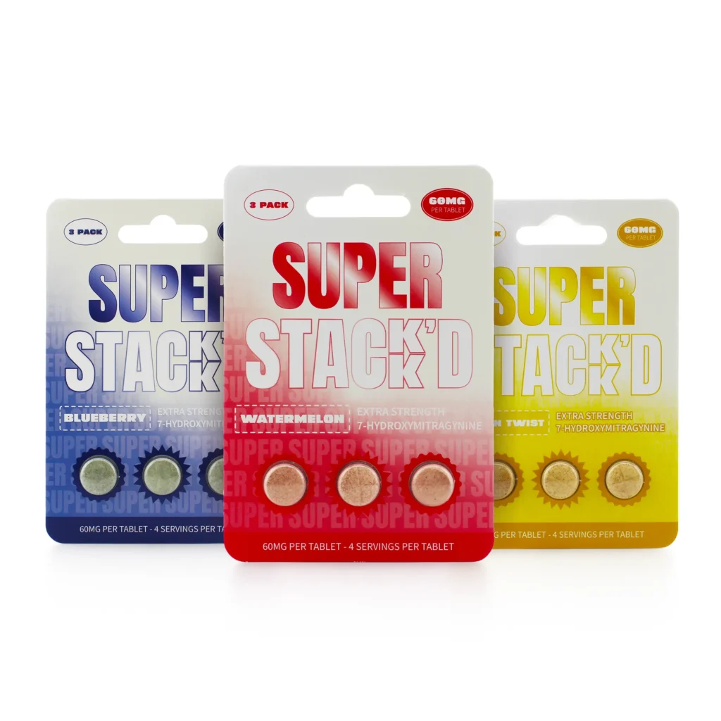 Super Stack-d 7-Hydroxy Extra Strength Extract Chewable Tablets 60 mg