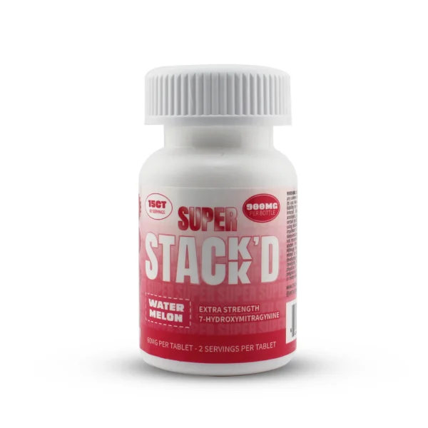 Super Stack D 7-Hydroxy Extra Strength Extract Chewable Tablets 60 Mg 15 Count Watermelon