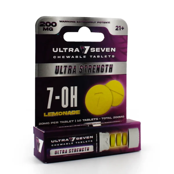 Ultra Seven Ultra Strength 7-OH Chewable Tablets 20 mg 10 Count Lemonade