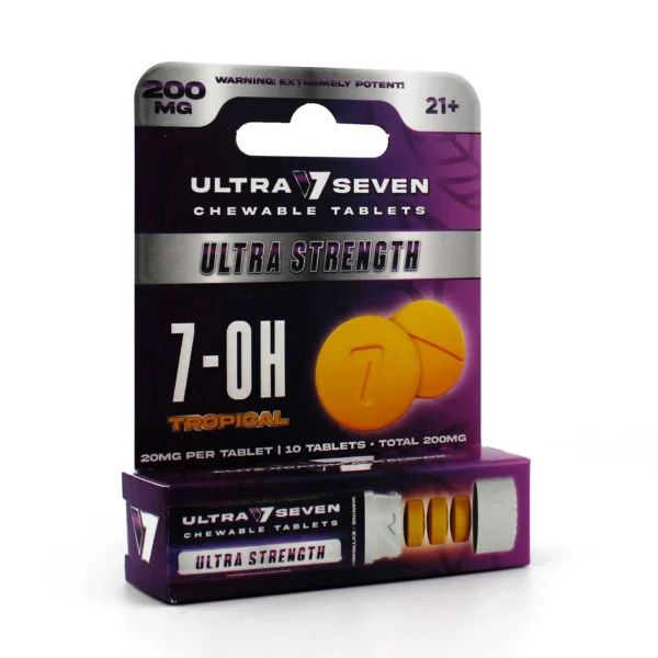Ultra Seven Ultra Strength 7-OH Chewable Tablets 20 mg 10 Count Tropical