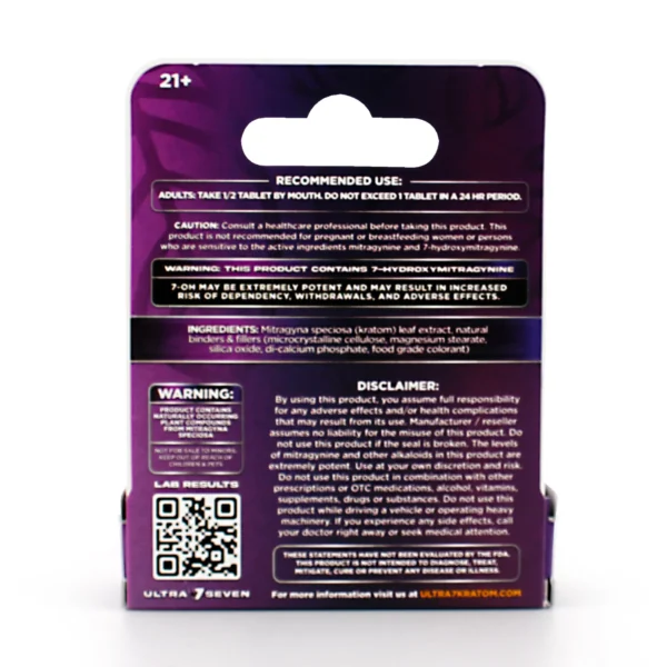 Ultra Seven Ultra Strength 7-OH Chewable Tablets 20 mg 10 Count Tropical Back