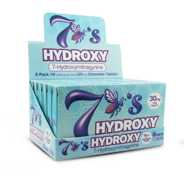 7 Bee’s 7-Hydroxy Kratom Leaf Tablets 10 Count Original Display Box Front