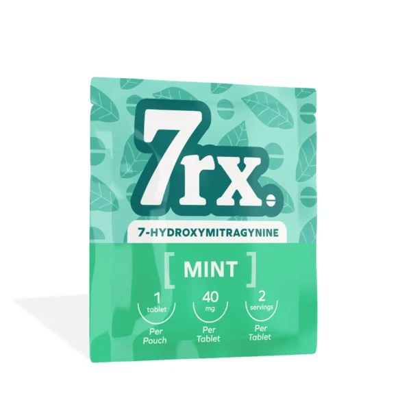 Mint 7-Hydroxy Kratom Tablet 40 mg Front
