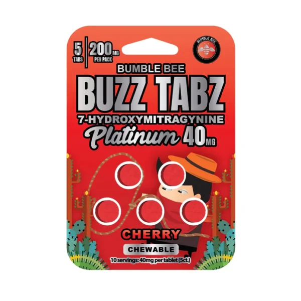Bumble Bee Buzz Tabz 7-Hydroxy Cherry 40 mg 5 Count Front