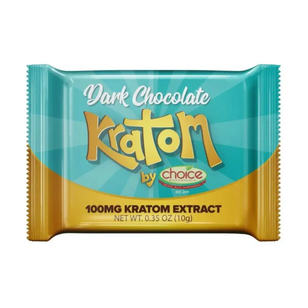 Choice Botanicals Dark Chocolate Kratom Extract Bar 100 mg Front