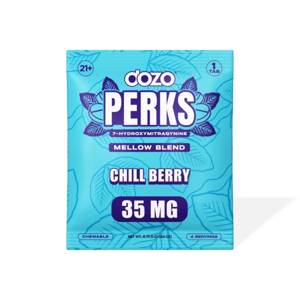 Dozo Perks 7-Hydroxy Chewables 35 mg Chill Berry Mello Blend 1 Count Front