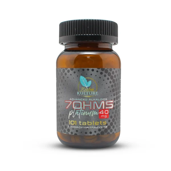 Kratom Kulture 7-Hydroxy OHMZ Platinum 40 mg Chewable Tablets 101 Count Original Front