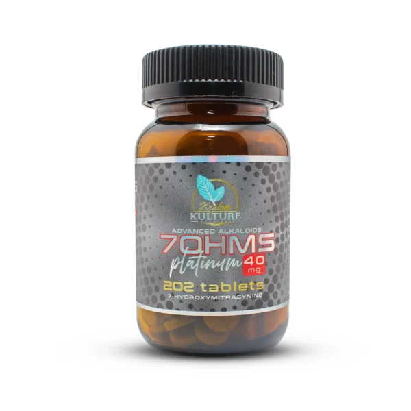 Kratom Kulture 7-Hydroxy OHMZ Platinum Chewable Tablets 40 mg 202 Count Original Front