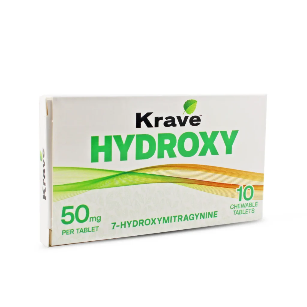 Krave 7-Hydroxy 50mg Chewable Tablets 10 Count Original Front